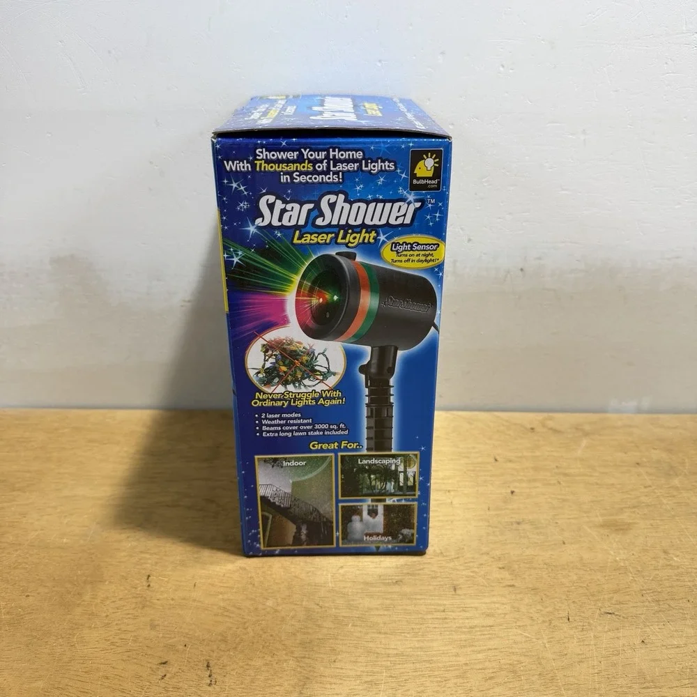 Star Shower Motion Laser Light Projector Christmas Red Green Moving 9400 New